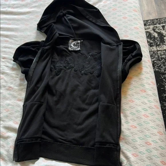 Killstar Black Hooded Zip-Up Top - Picture 7 of 7